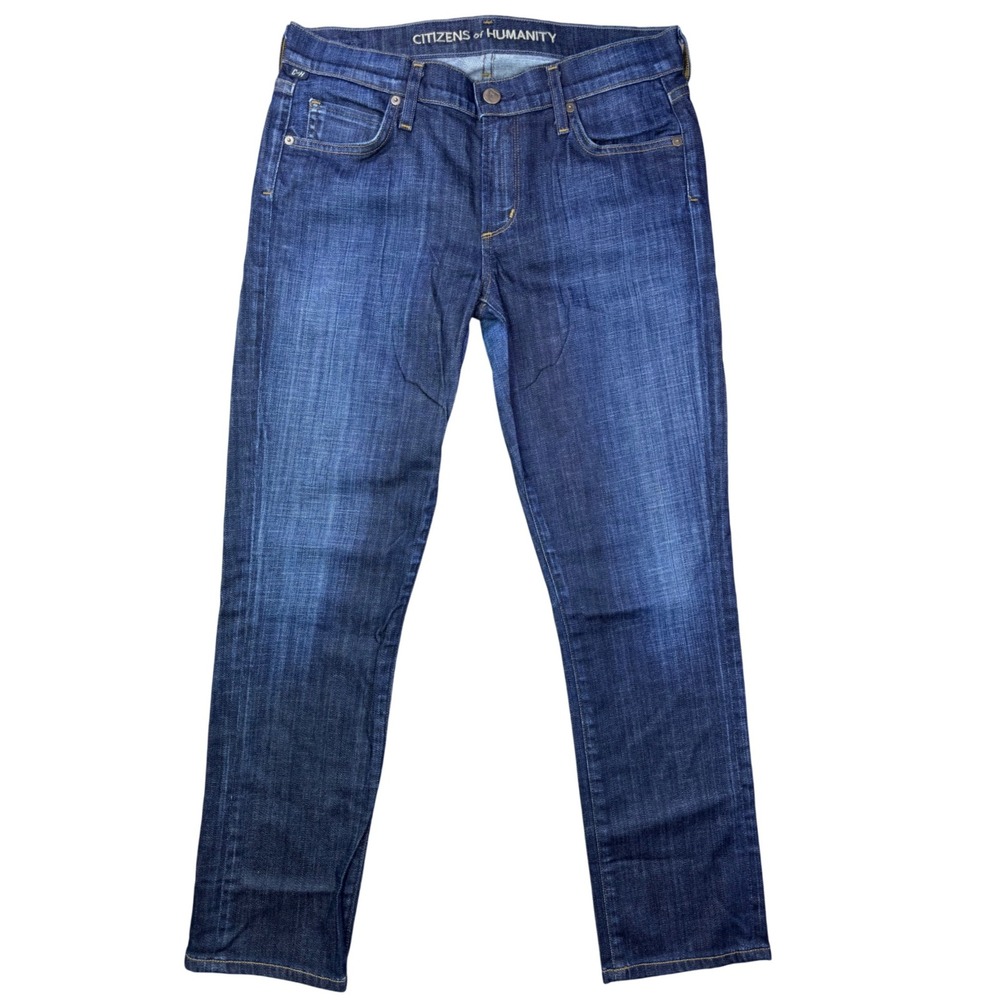 Citizens of Humanity Cropped Jean Mid Rise Dark Wash Denim Size 27